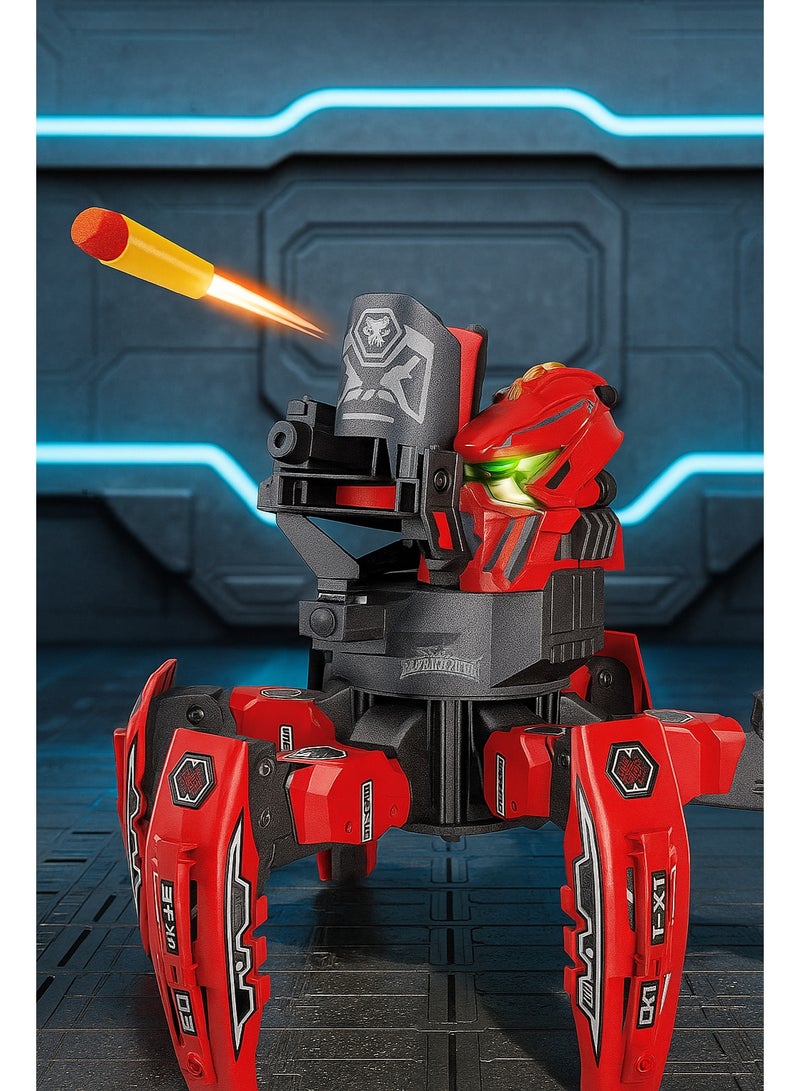 Spider Battle Robot Toy With Led Lights & Dual Blaster – Remote Control (Large Size) - Image 1