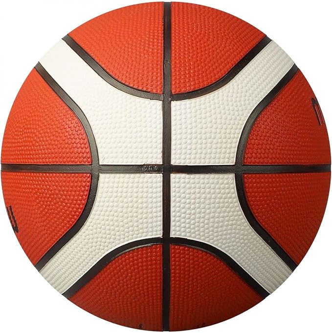 molten BG2000 Premium Rubber Basketball(Size 7), FIBA Approved, Indoor/Outdoor Play, Orange/Ivory - Image 3