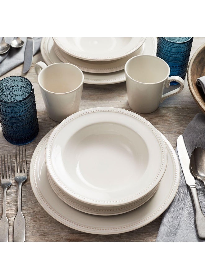 Sur La Table Sur La Table Pearl Stoneware 16Piece Dinnerware Set White  - Image 4