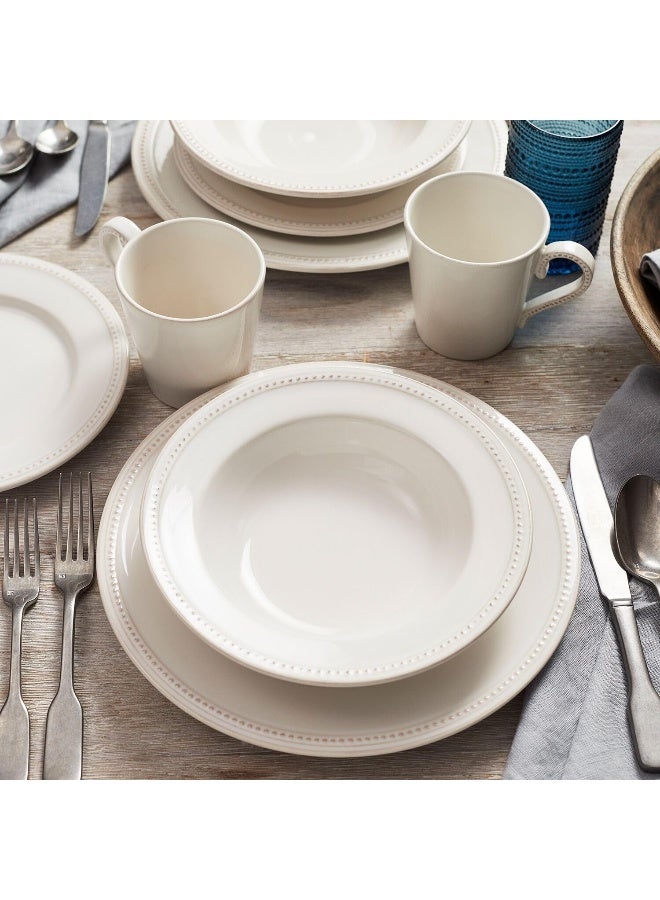 Sur La Table Sur La Table Pearl Stoneware 16Piece Dinnerware Set White  - Image 2