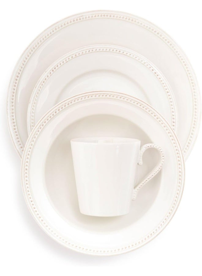 Sur La Table Sur La Table Pearl Stoneware 16Piece Dinnerware Set White  - Image 1