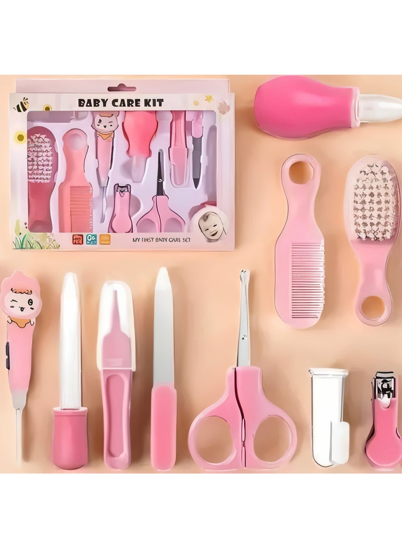 MiniMe 10-Piece Baby Grooming Kit | 0-12 Months | Pink | Hypoallergenic | Dermatologist-Tested | Eco-Friendly Gift Box | Newborn Care Essentials. - Image 3