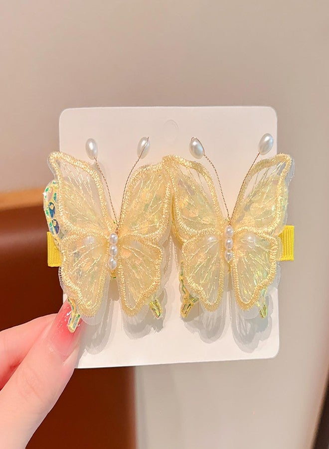 YYaaloa 4 Pairs Cute Hair Clips Set Fashion Butterfly Hair Accessories Pins Cute Headwear Gifts Wedding Party Decor for Women (Butterfly A) - Image 3