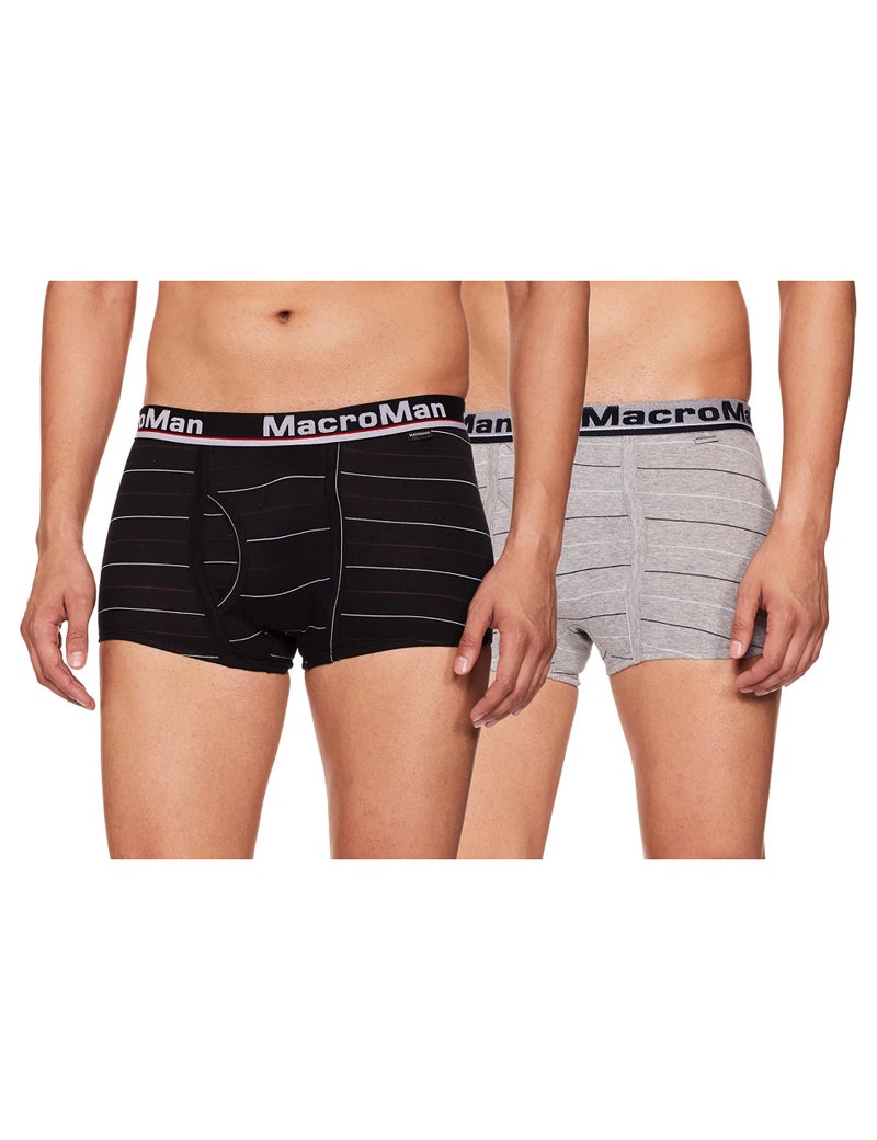MacroMan Men's Cotton Trunks (Pack of 2) (RVBMMDRSTR2P11110_Multiple_XXXX-Large_Multiple_4XL) Multicolour - Image 1