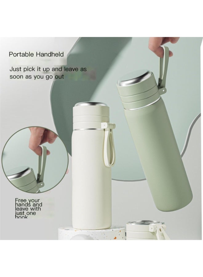 500ml Leakproof Stainless Steel Sports Water Bottle with Straw & Handle | Kids & Adults Water Bottle | School, Gym, Outdoor, Travel | BPA Free, Easy to Carry | Unisex - Image 4