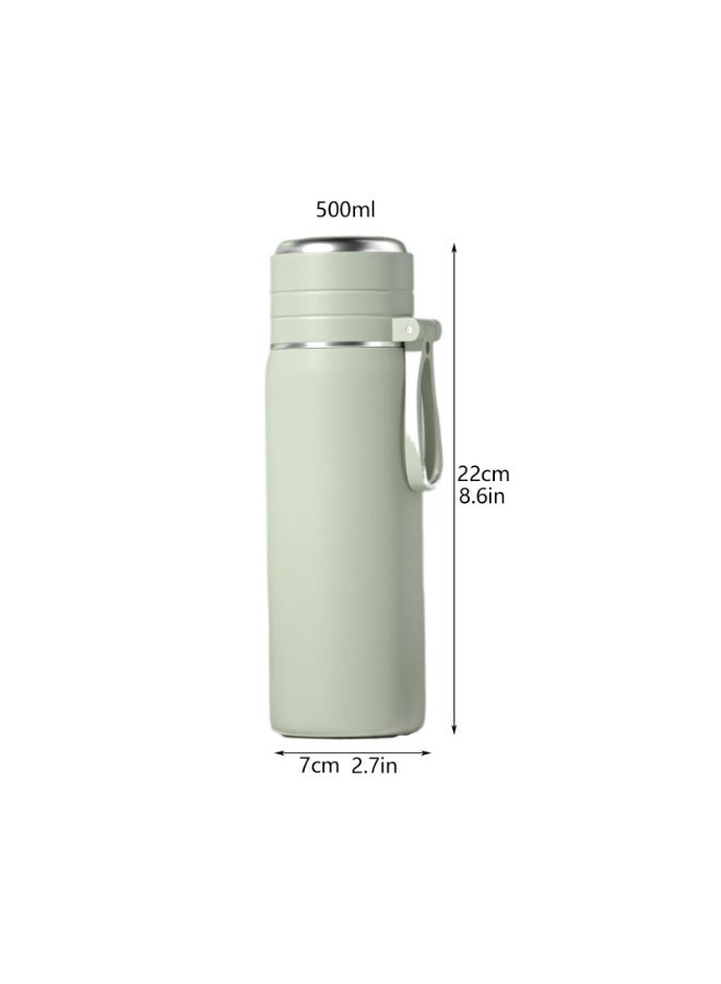 500ml Leakproof Stainless Steel Sports Water Bottle with Straw & Handle | Kids & Adults Water Bottle | School, Gym, Outdoor, Travel | BPA Free, Easy to Carry | Unisex - Image 2
