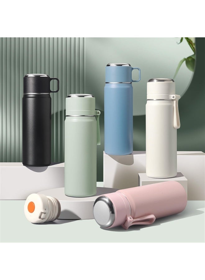500ml Leakproof Stainless Steel Sports Water Bottle with Straw & Handle | Kids & Adults Water Bottle | School, Gym, Outdoor, Travel | BPA Free, Easy to Carry | Unisex - Image 3