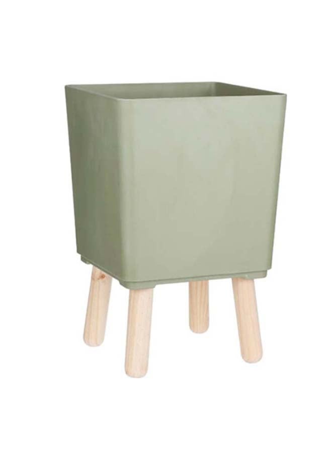 Suncoast Orion Outdoor Square Pot With Stand For Planters-Green  - Image 1