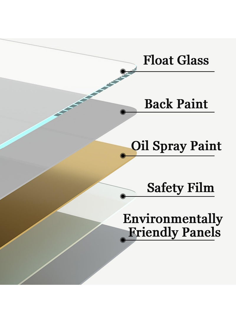 Arabest Full Length Mirror,Shatter Proof Solid Wood with Bracket Shaped Mirror,for Bedroom or Cloakroom or Living Room, 3 (Black,60x160cm) - Image 5