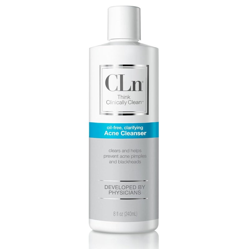 cln CLn Acne CleanserThe Only Cleanser with 05 Salicylic Acid Preserved with Sodium Hypochlorite for Clarifying Skin from Blackheads  Breakouts OilFree  FragranceFree 8 fl oz 