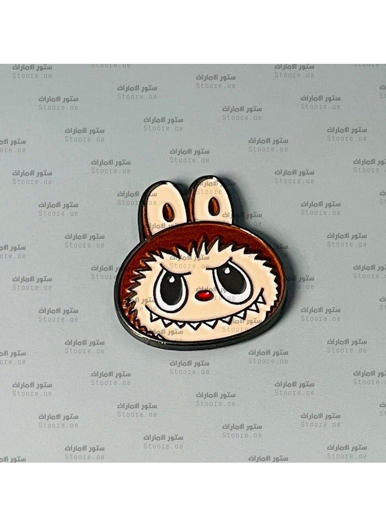 Labubu Characters Design 2D Sticker Metal Badge 2 Pcs
