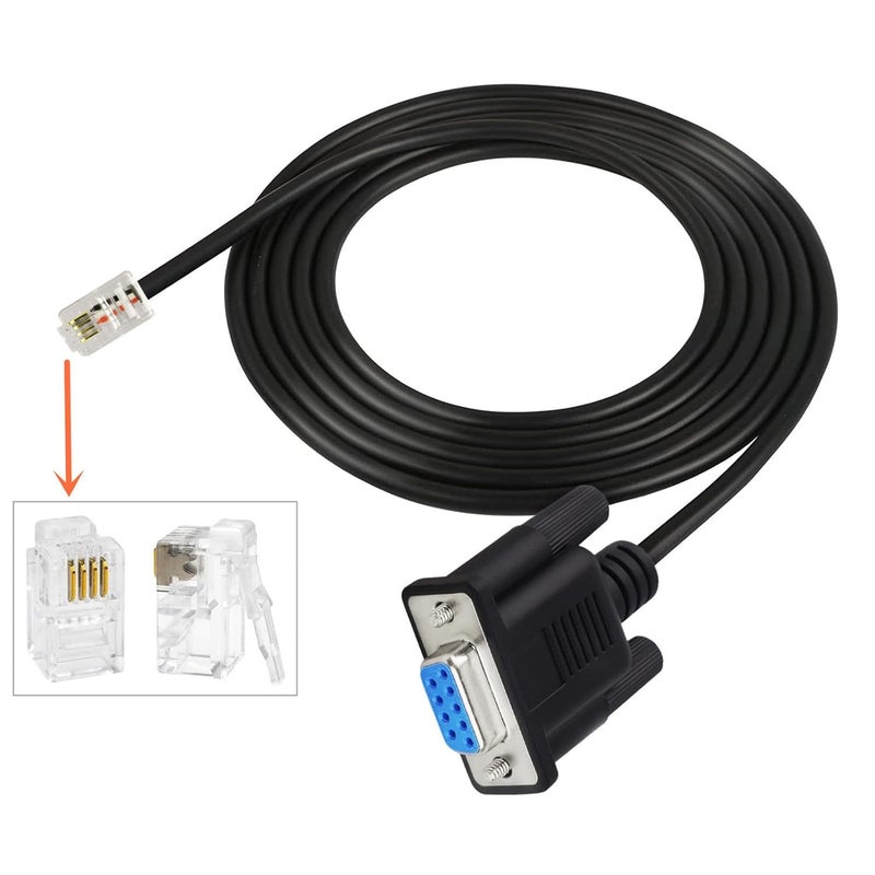 كابل RJ9 4P4C إلى DB9 RS232 كونسول، حبل PVC لتوصيل شبكة مستقر - Image 4