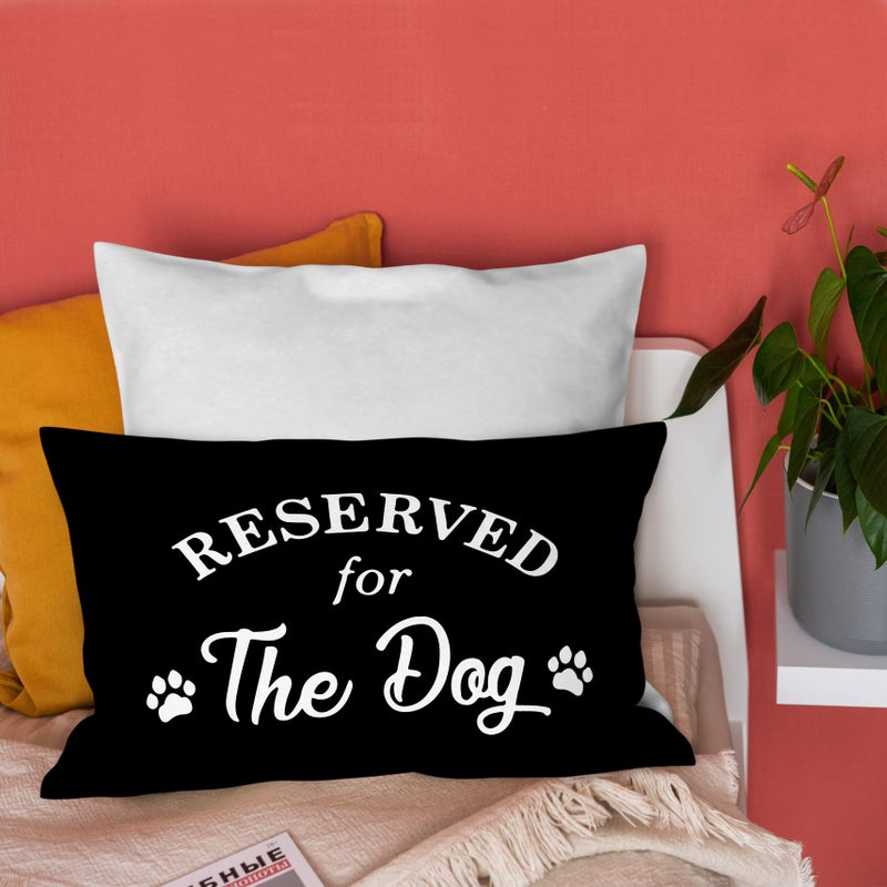 Burosev Reserved for The Dog Reversible Soft Pillow Covers, Funny Pet Paw This is My Spot Decorative Pillowcase, Pet Dog Lover Decor Decorations for Home Bedroom Living Roomï¼ˆ12 Ã— 20 Inchï¼‰ - Image 4
