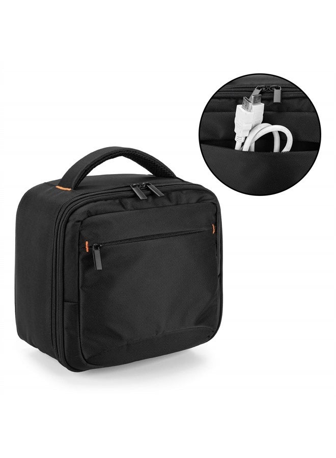 CURMIO Projector Case, Mini Projector Carrying Bag Compatible for DR.J Professional and QKK Mini Projector, Black  - Image 2