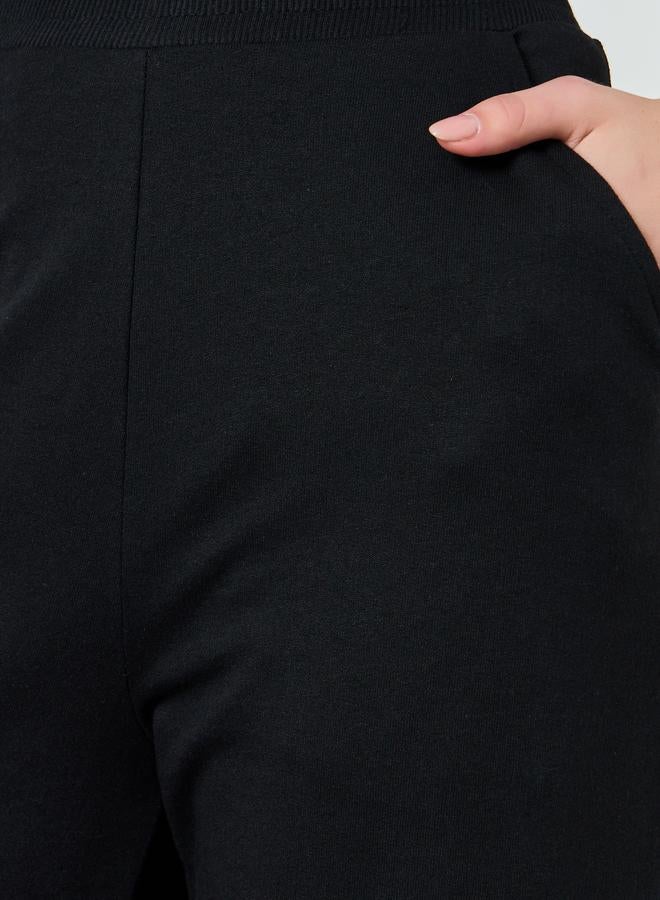 Styli Women Black Wide Leg Joggers - Image 3