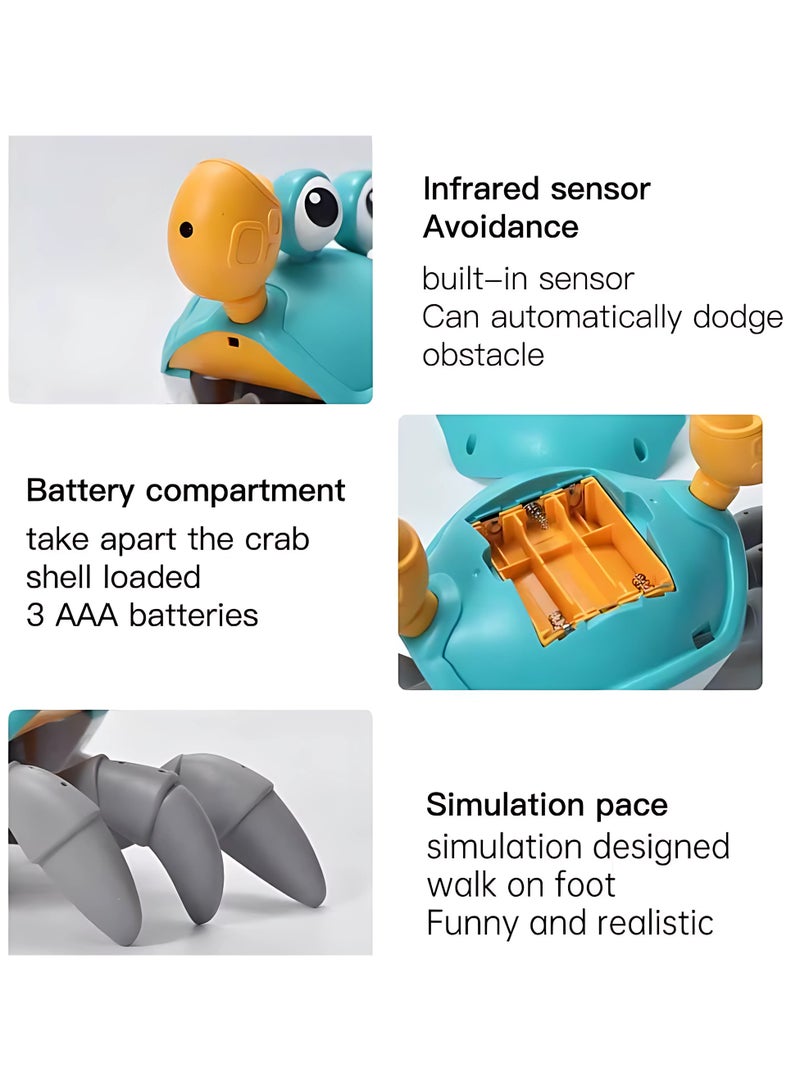 تويسو لعبة تويسو الكهربائية الزاحفة للأطفال - لعبة موسيقية تفاعلية مع أضواء LED وتجنب العوائق، لعبة تعليمية ممتعة للأطفال الصغار لتنمية مهارات الزحف، هدية للأطفال الرضع والأطفال من عمر 6 أشهر فما فوق (أخضر) - Image 2