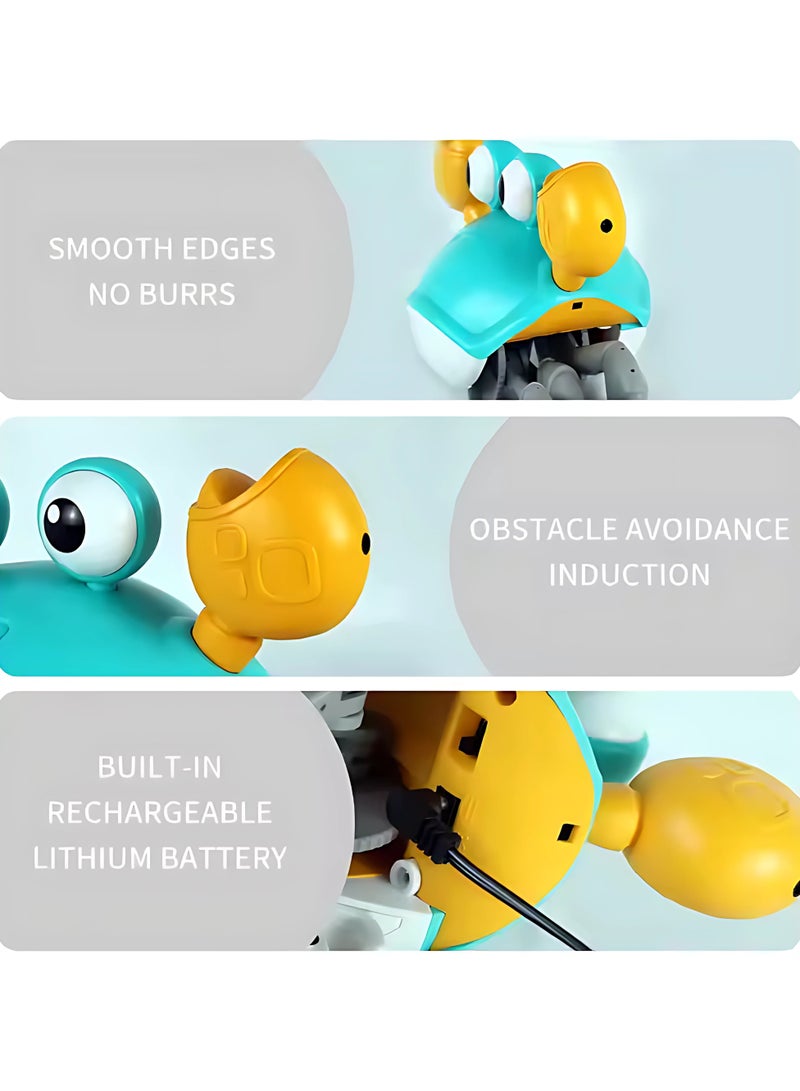 تويسو لعبة تويسو الكهربائية الزاحفة للأطفال - لعبة موسيقية تفاعلية مع أضواء LED وتجنب العوائق، لعبة تعليمية ممتعة للأطفال الصغار لتنمية مهارات الزحف، هدية للأطفال الرضع والأطفال من عمر 6 أشهر فما فوق (أخضر) - Image 4