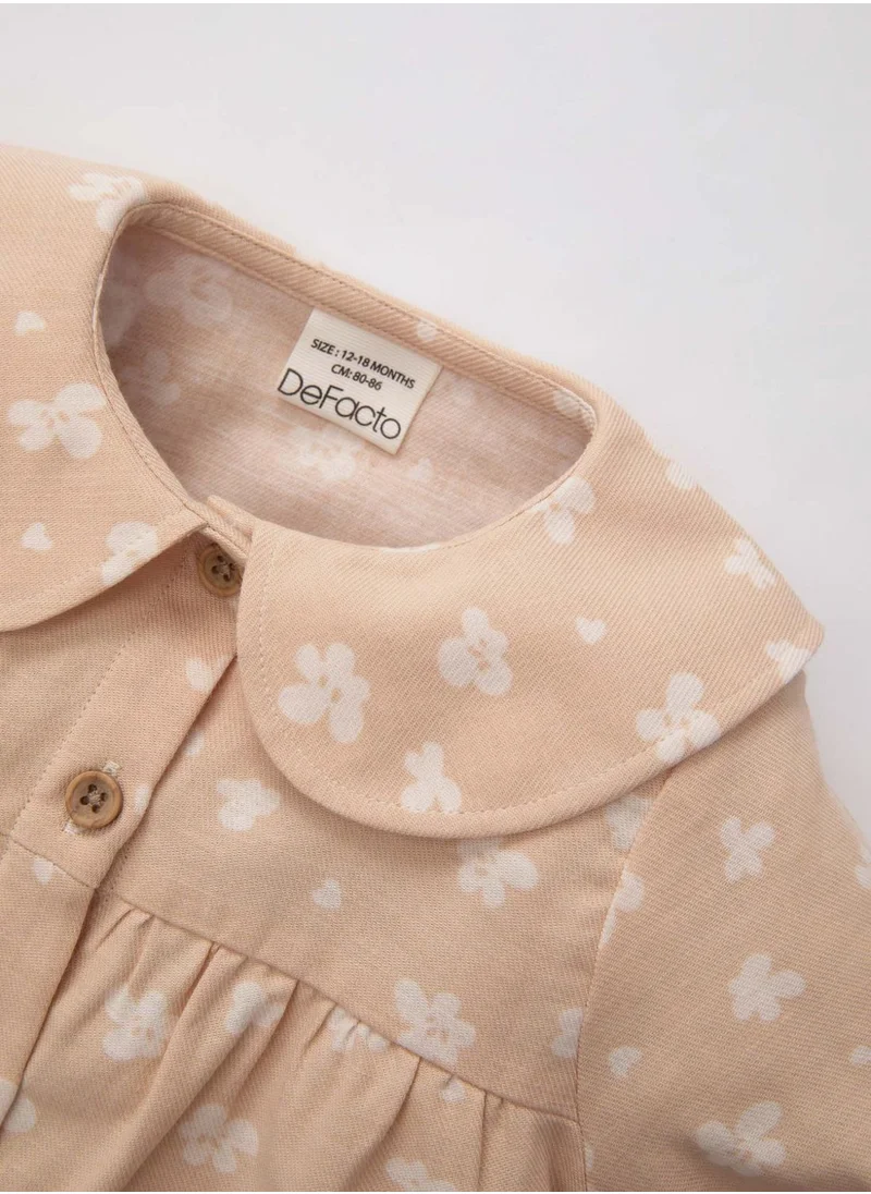 DeFacto Regular Fit Twill Flower Long Sleeve Shirt