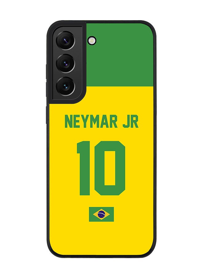 Stylizedd Rugged Black edge case for Samsung Galaxy S21 5G Slim fit Soft Case Flexible Rubber Edges Anti Drop TPU Gel Thin Cover - Football Team - Brazil Player Name - Neymar Jr - Image 1