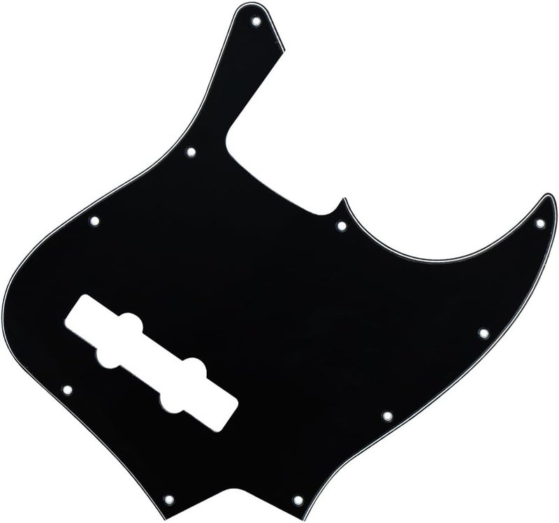 FLEOR 3Ply Black 10 Hole J Bass Pickguard Scratch Plate Pick Guards for 4 Strings American/Mexican Standard J Bass Part - Image 5
