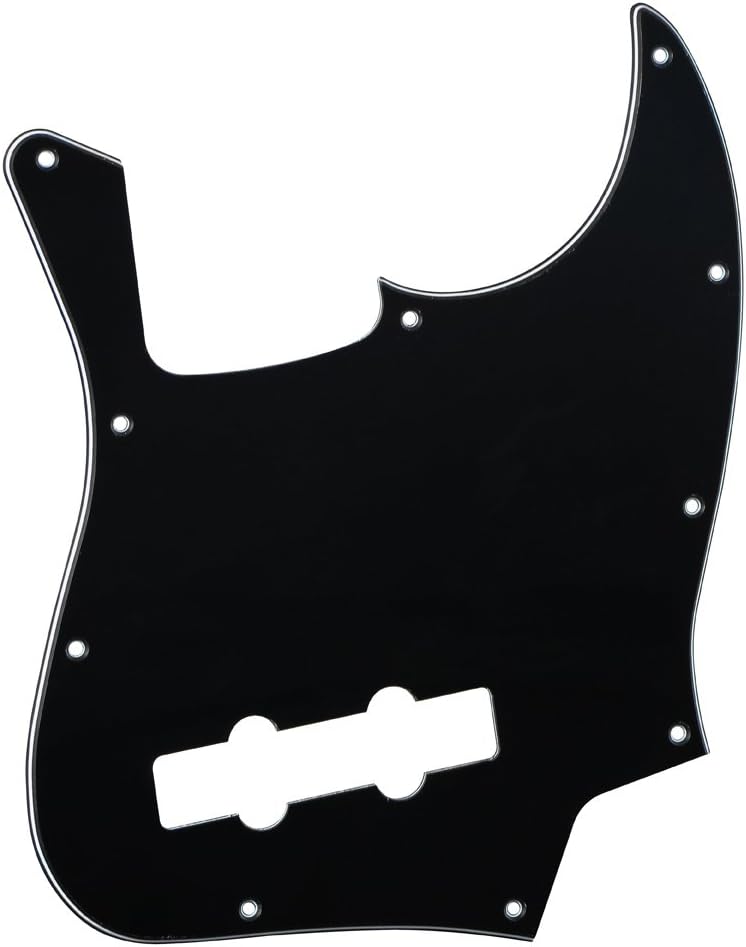 FLEOR 3Ply Black 10 Hole J Bass Pickguard Scratch Plate Pick Guards for 4 Strings American/Mexican Standard J Bass Part - Image 4