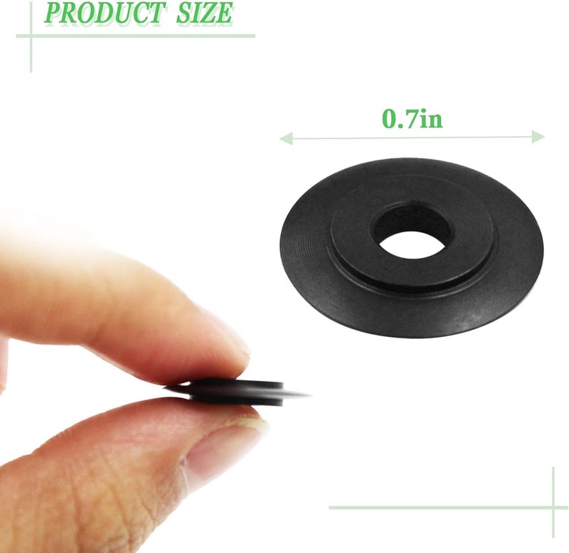 KAZFFD 33185 Pipe Cutter Replacement Wheel, Fits RIDGID E-3469, Compatible with RIDGID Tubing Cutters 32985 32975 97787 31622, Heavy Duty Steel Cutting Wheel (Black 4Pcs) - Image 2