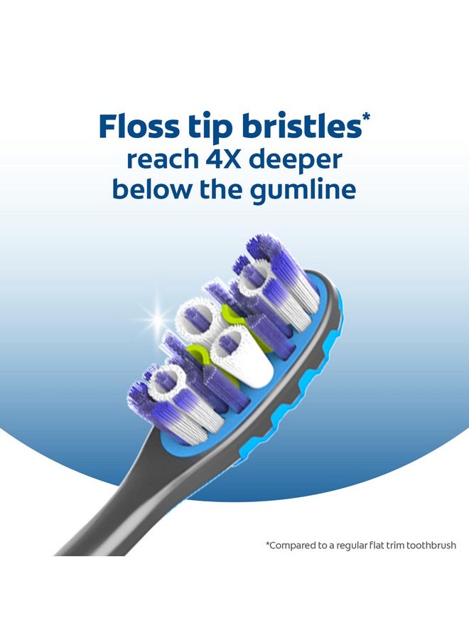 Colgate - Colgate 360 Advanced Floss Tip Toothbrush, Soft Toothbrush for Adults, 4 Pack - Image 1