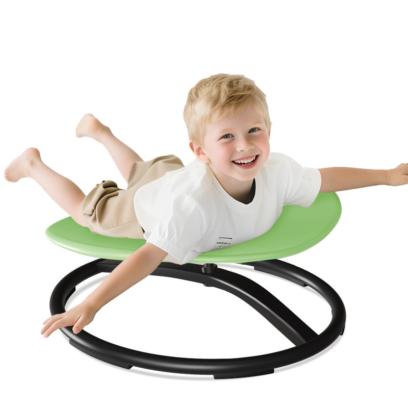 Pterying 21" L Ã— 19" W Large Size Spinning Chair for Autistic Kids, Toddler Sensory Chair, Sensory Toys Gifts for Kids with Autism & ADHD, Outside/Indoor Toys for Kids Ages 4-8, Light Green - Image 1