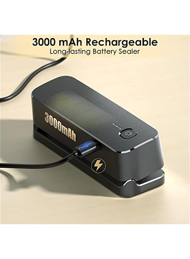 ANKOVO Rechargeable Mini Bag Sealer - Quick Seal Bags Machine with 3 Adjustable Gears and 3000mAh Battery - Ideal for Snack Bags, Mylar Bags, and Food Storage - Image 2