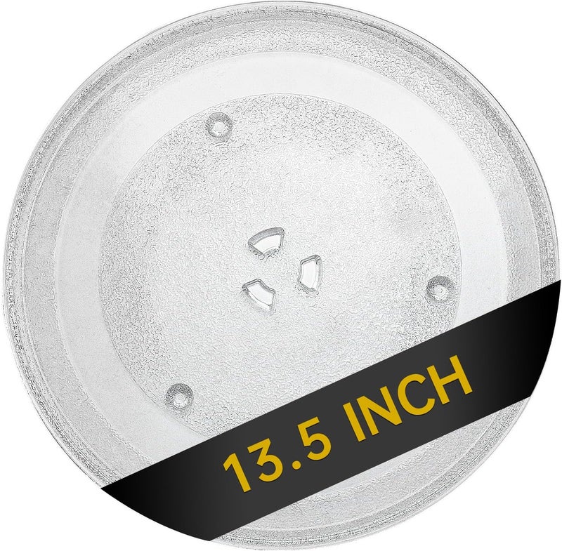 Rotaglass 13.5" Microwave Glass Turntable Plate, 13.5" / 34.3cm Microwave Tray Replacement Glass Plate, Glass Tray Replacement for LG,Samsung，GE, Magic Chef, Hotpoint, Panasonic, Kenmore, etc - Image 1