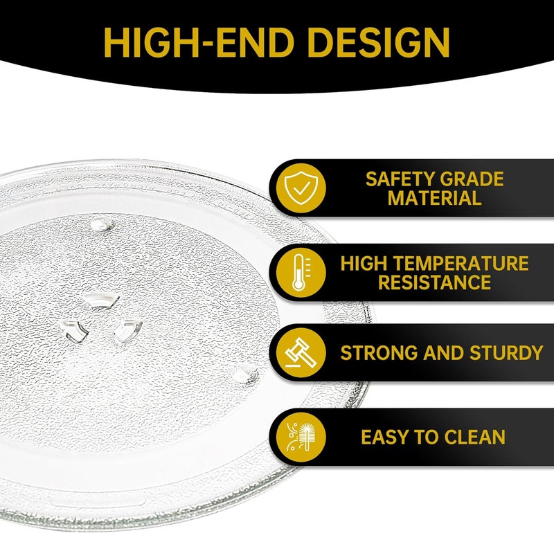 Rotaglass 13.5" Microwave Glass Turntable Plate, 13.5" / 34.3cm Microwave Tray Replacement Glass Plate, Glass Tray Replacement for LG,Samsung，GE, Magic Chef, Hotpoint, Panasonic, Kenmore, etc - Image 3