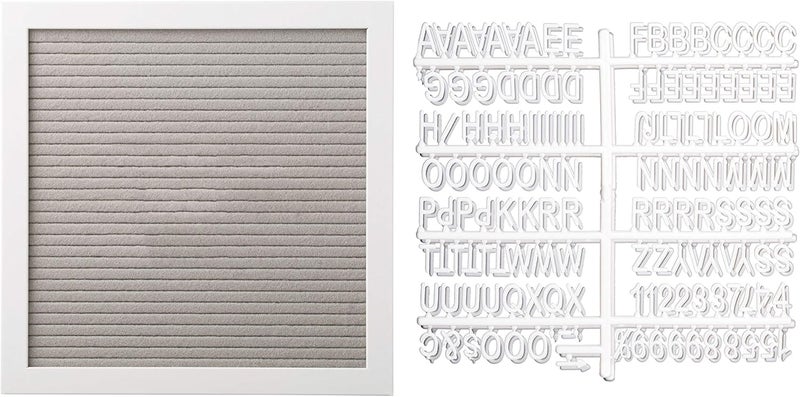 pearhead Classic Wooden Letterboard, Gender-Neutral Baby Keepsake Nursery Décor, Photo Prop Message Board, Gray And White - Image 4