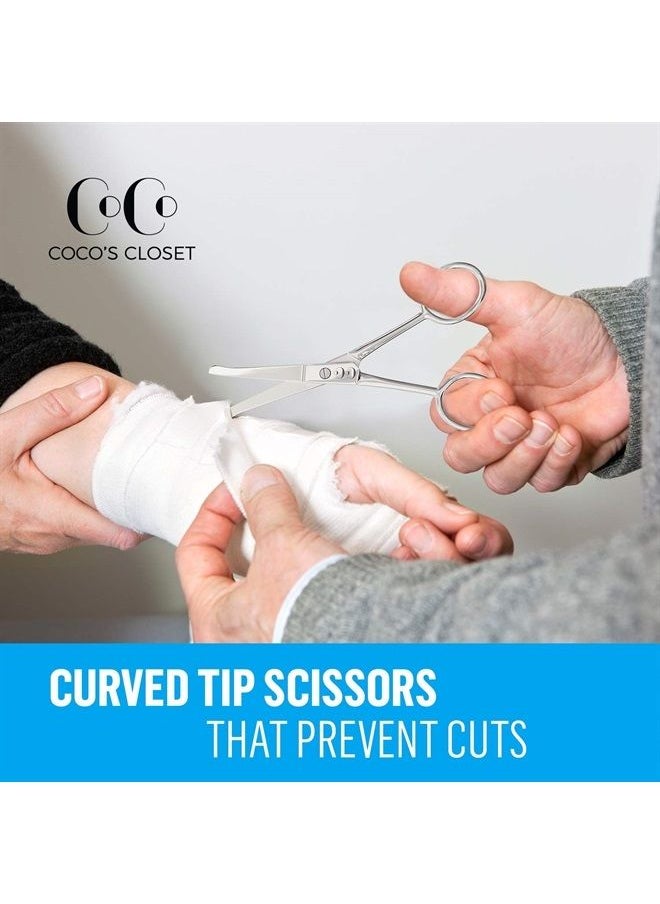 Coco's Closet - Cocos Nose Hair Scissors for Men and Women, Small Beauty Scissors, Larger Finger Holes, Grooming Scissor for Trimming Eyebrows, Ear Hair and Beard - Image 1