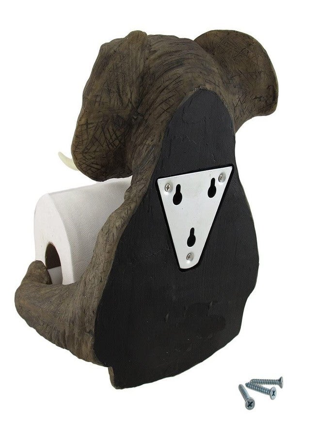 Ebros Gift Ebros Pachyderm Servant Safari Elephant Holding Toilet Tissue Paper Holder Figurine Home Decor Great Gift for Savanna Lovers Elephant Fans Excellent Decor for Toilets Powder Rooms - Image 4