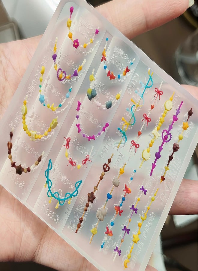 BHCCXZ 3D Bead Necklace Gel Nail Art Mold Arts Resin Chain Molds for Accessories Supplies Bead Silicone Tools Cute Nails Style - Image 4