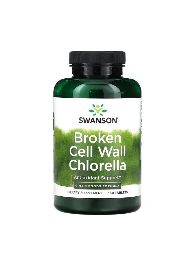 SWANSON Broken Cell Wall Chlorella, 360 Tablets