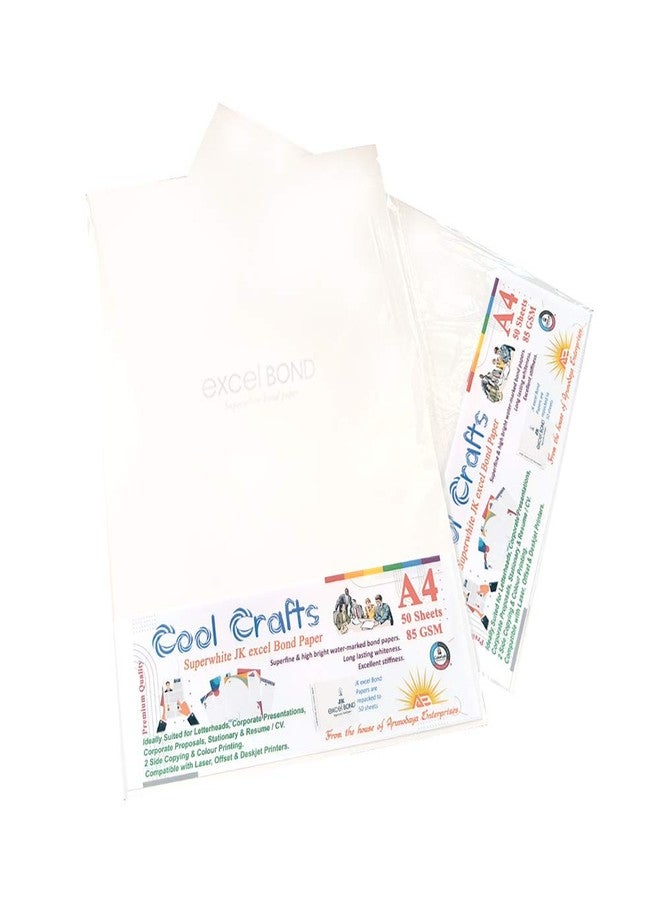 Cool Crafts ورق كول كرافتس JK A4 بوزن 85 جرامًا للمتر المربع. عبوة من 50 ورقة مناسبة لعروض الشركات، ورؤوس الرسائل، والكتيبات، والطباعة الرقمية. - Image 2