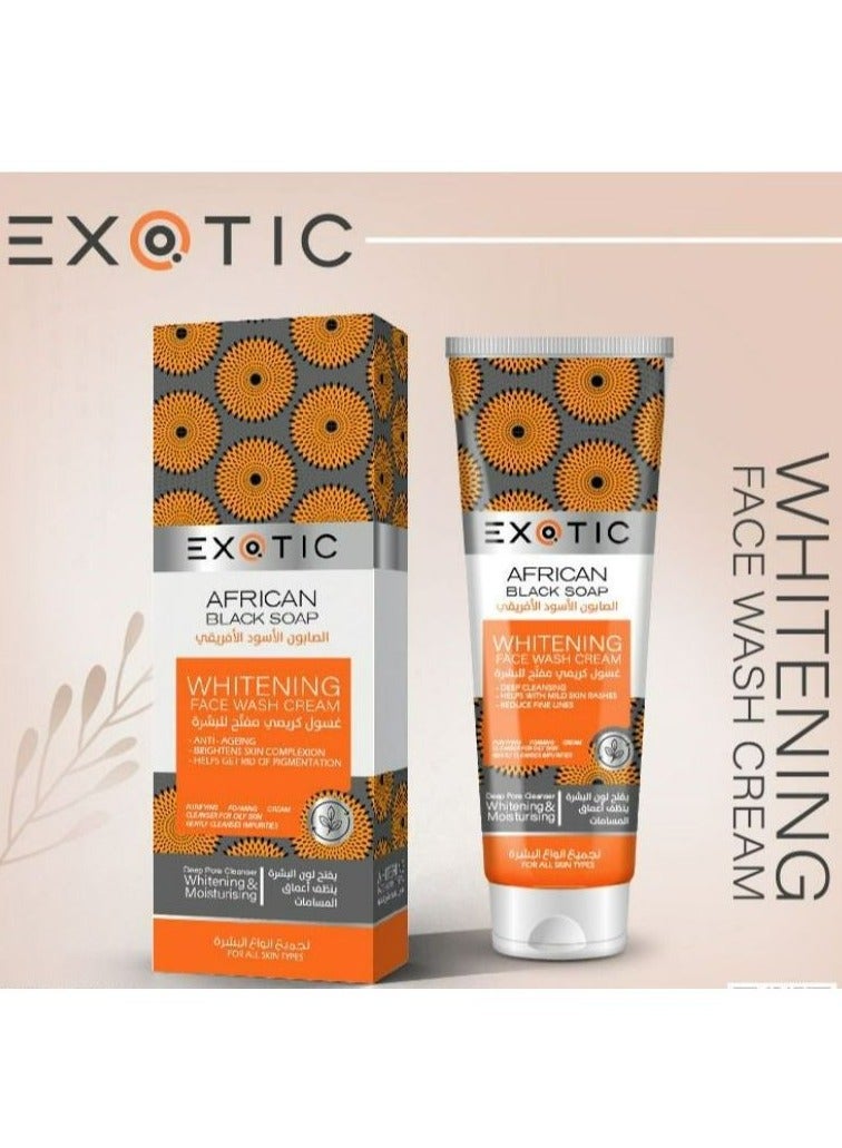 Whitening FACE WASH CREAM AFRICAN BLACK SOAP 100 ML