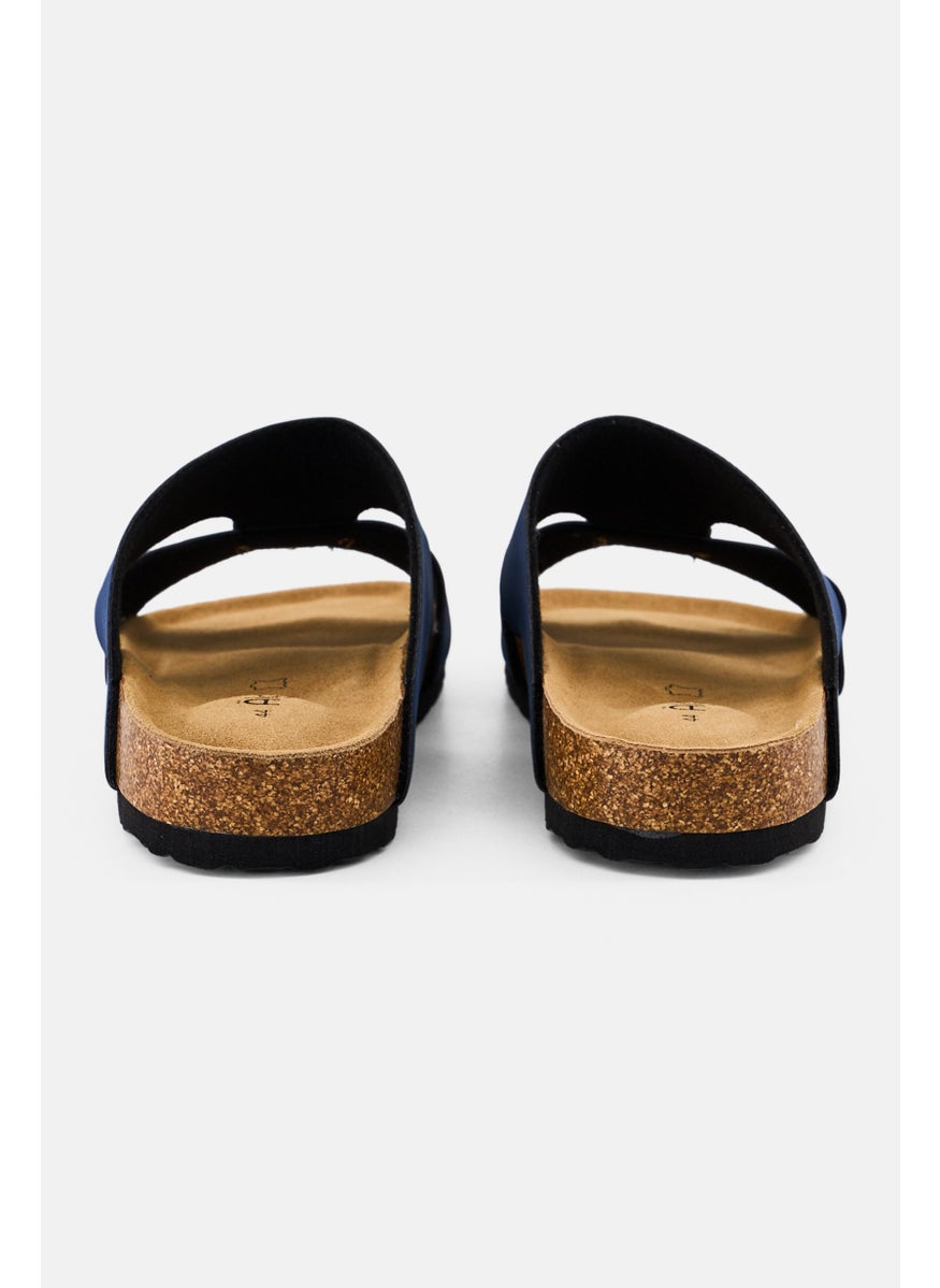Algspar Men Slip On Cork Sandals, Navy Blue  - Image 2