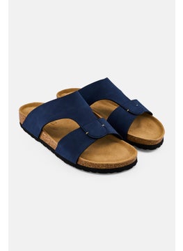 Algspar Men Slip On Cork Sandals, Navy Blue  - Image 1