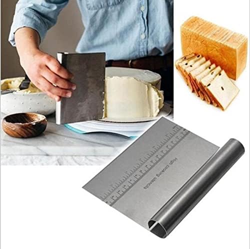 PEGACORN Dough Cutters, Dough Bench Scraper for Baking Cake, Professional Stainless Steel Pizza Cutter for Pastry, Bread, Pasta (1) - Image 3