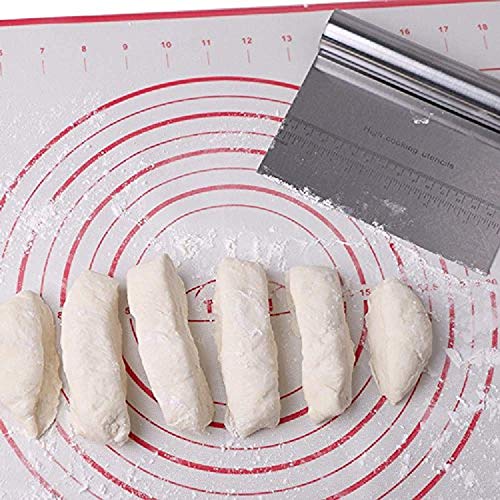 PEGACORN Dough Cutters, Dough Bench Scraper for Baking Cake, Professional Stainless Steel Pizza Cutter for Pastry, Bread, Pasta (1) - Image 5