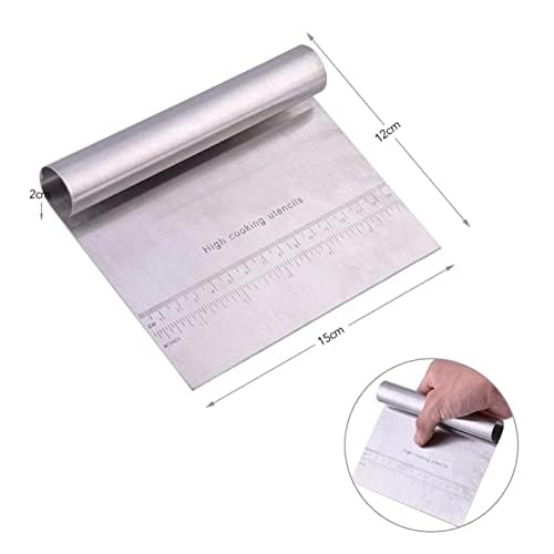 PEGACORN Dough Cutters, Dough Bench Scraper for Baking Cake, Professional Stainless Steel Pizza Cutter for Pastry, Bread, Pasta (1) - Image 4