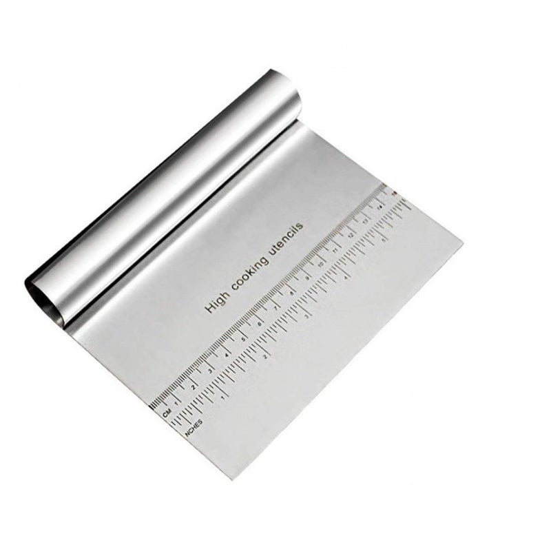 PEGACORN Dough Cutters, Dough Bench Scraper for Baking Cake, Professional Stainless Steel Pizza Cutter for Pastry, Bread, Pasta (1) - Image 1