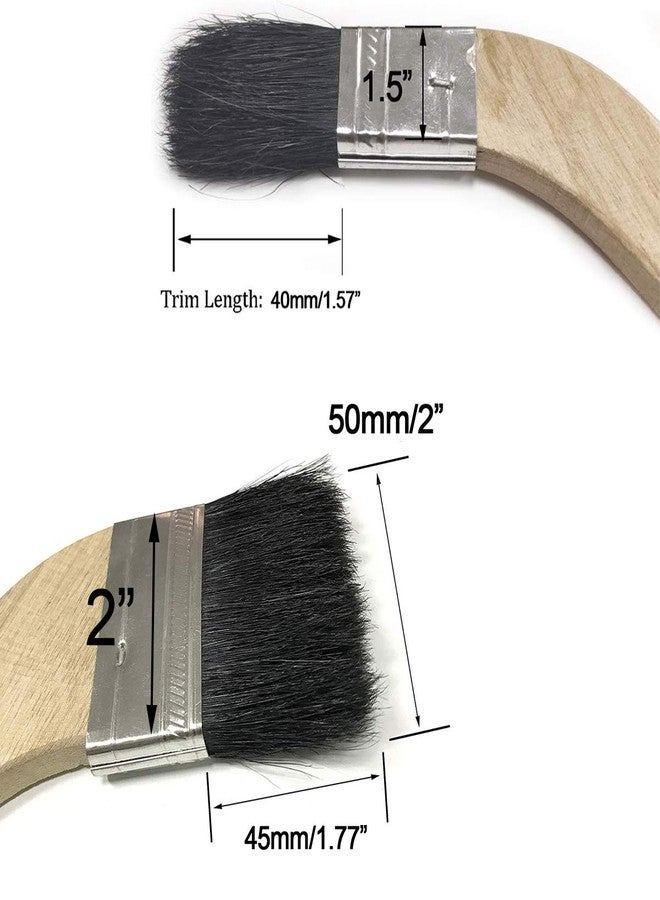 ZLYY 2Pcs Wooden Handle Bristle Radiator Paint Brush（Brush Width 1.5" and 2"） - Image 4