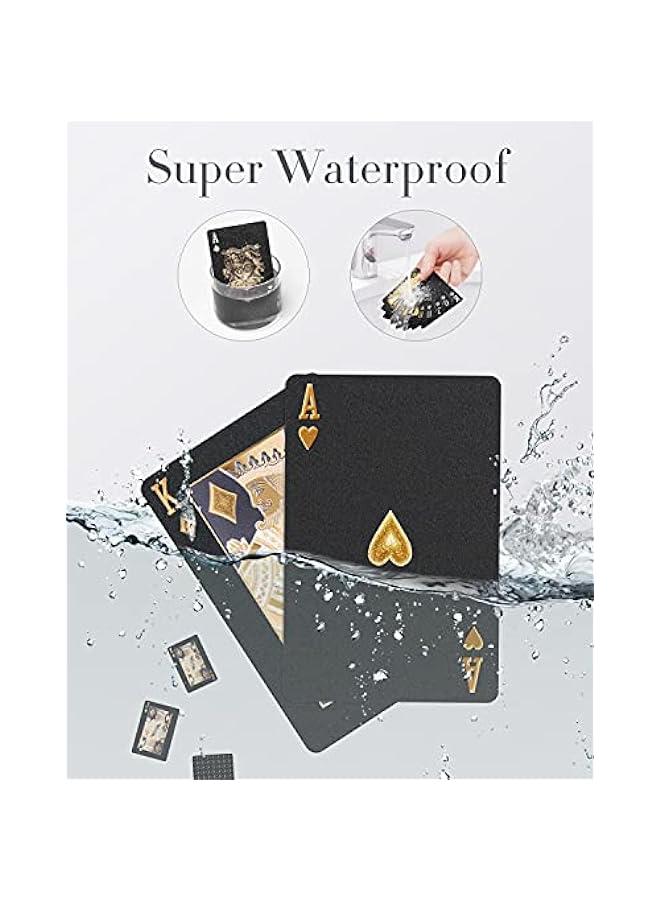 Diamond Waterproof Black Playing Cards,  HD, Deck of Cards (Black) - Image 3