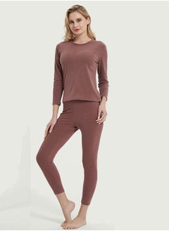 Round Neck Double-Sided Wool Warm Pajama Set For Women's Autumn Clothes And Pants Cold Weather Warm Underwear In Light Purple - pzsku/ZE8FCADE07FACA18BD9A2Z/45/_/1694940450/bce83f44-249a-4a83-baac-6fc3f0702608