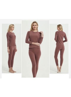 Round Neck Double-Sided Wool Warm Pajama Set For Women's Autumn Clothes And Pants Cold Weather Warm Underwear In Light Purple - pzsku/ZE8FCADE07FACA18BD9A2Z/45/_/1694940451/517fd2cf-5401-43c4-996f-3ca5f09fc600