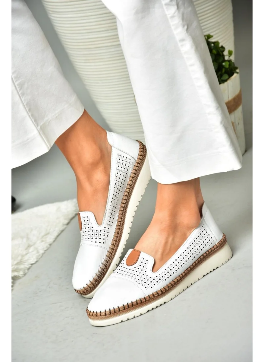 Fox Shoes P555500103 White Leather Women's Shoes