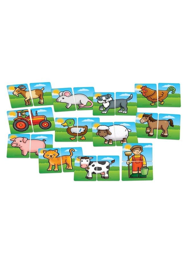 ORCHARD TOYS - Moose Farmyard Heads & Tails Game. A First Matching Activity That Develops Into A Fun Game. 24 Chunky Cards. Age 18 Months+. 1 4 Players - Image 1